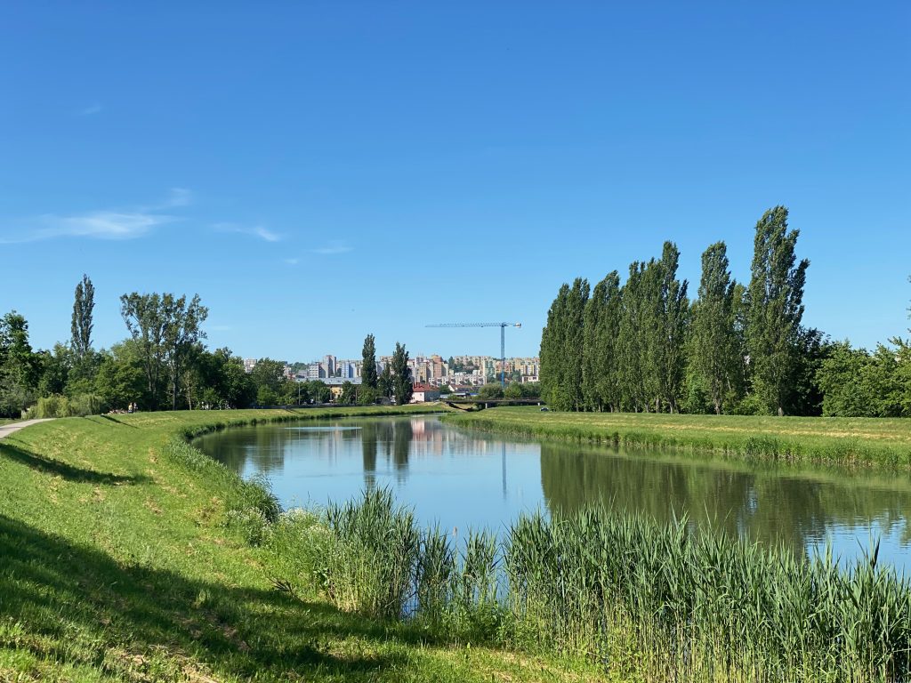 The path along there river connecting the project areas in Nitra